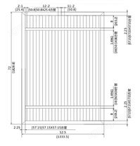 72X52.25英寸護(hù)欄推拉門(2寸)