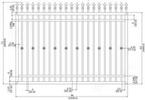 72x96英寸紅纓槍型推拉門